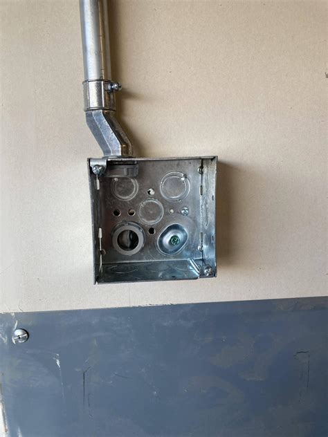 cmt conduit through wall into junction box|exposed conduit to wall.